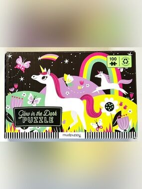 Mudpuppy Unicorns Glow in the Dark 100 Piece Puzzle